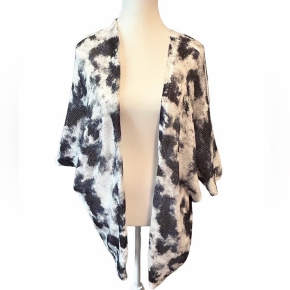 🇮🇹 Luisa Ricci tie dye pattern open cardigan in blue/grey and white size L